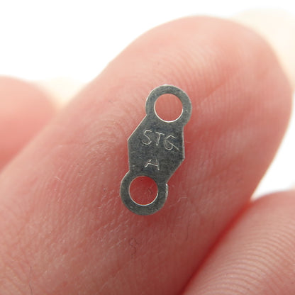 925 Sterling Silver Old Stock Vintage SET of 550 Chain Clasp Tags