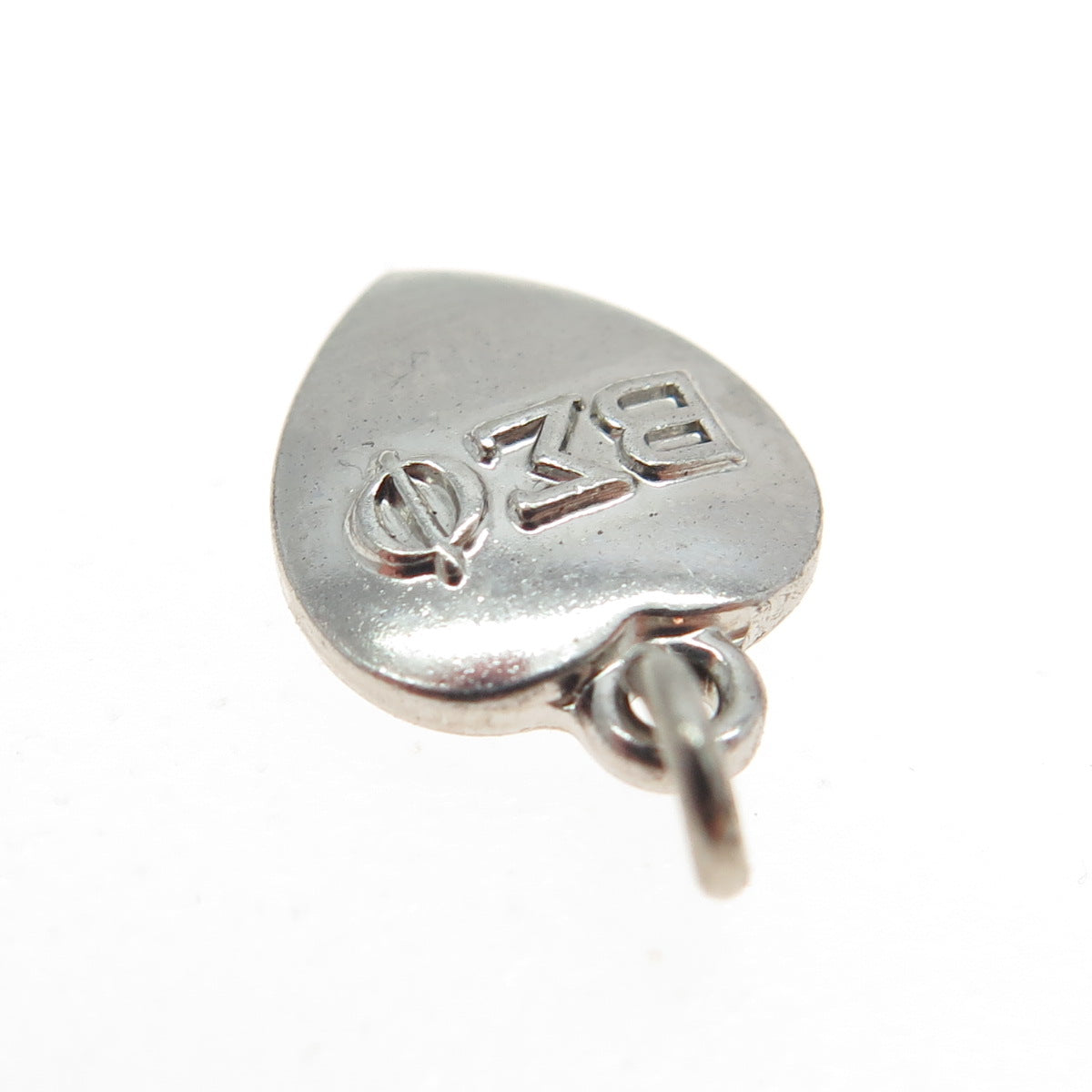 925 Sterling Silver Vintage 1960 Beta Sigma Phi Heart Minimalist Charm Pendant