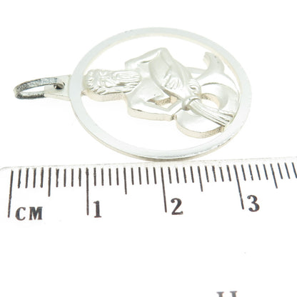 KREMENTZ 925 Sterling Silver Vintage Germany Aquarius Zodiac Sign Pendant