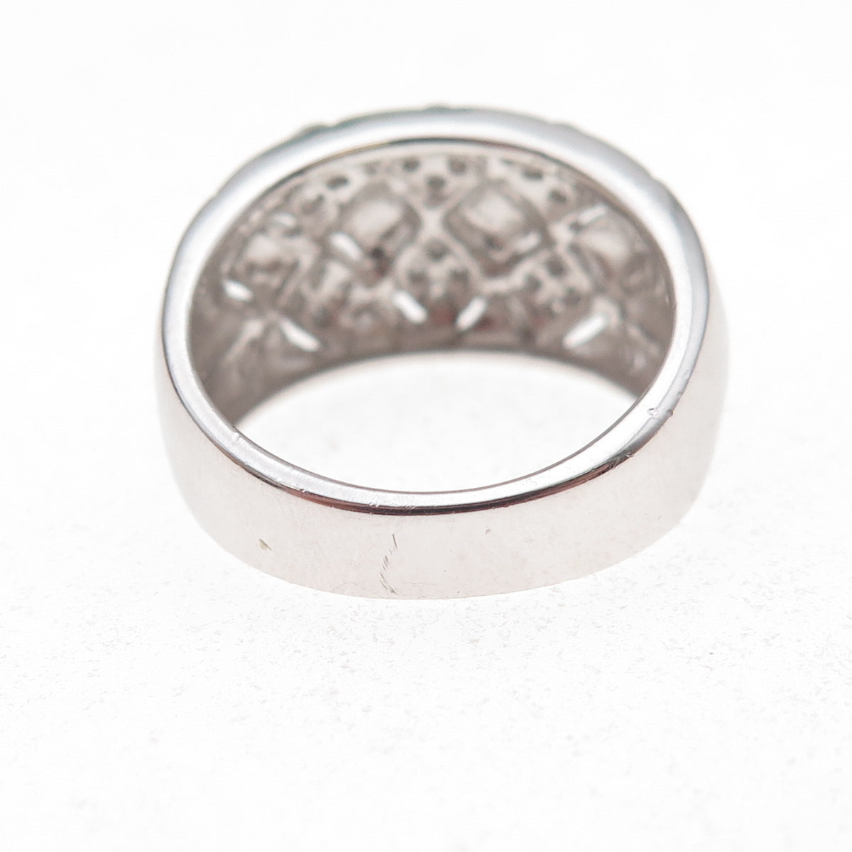 925 Sterling Silver Round-Cut C Z Ring Size 7.25