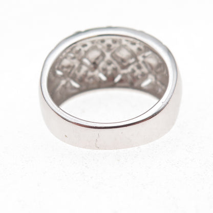925 Sterling Silver Round-Cut C Z Ring Size 7.25