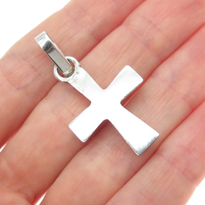 925 Sterling Silver Vintage Cross Religious Charm Pendant