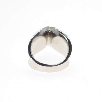 Joseph Esposito 925 Sterling Silver Vintage Modernist Ring Size 5