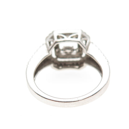 925 Sterling Silver Round-Cut C Z Promise Ring Size 7
