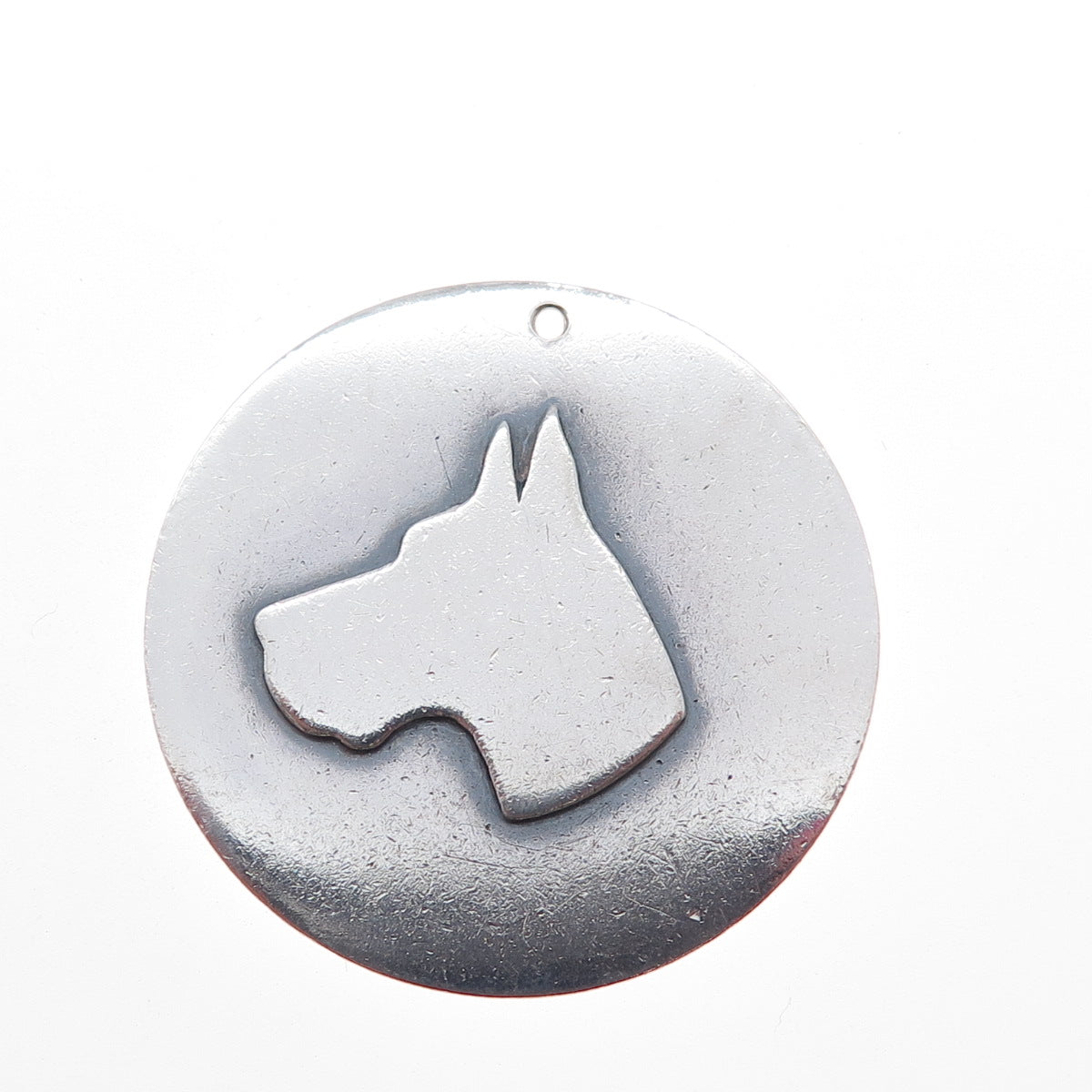 H. BOUTELL 925 Sterling Silver Vintage Doberman Charm Pendant