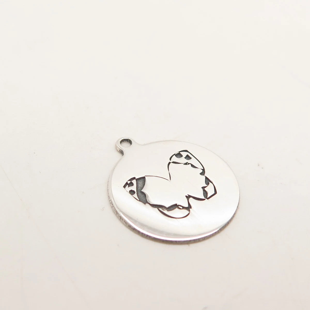 925 Sterling Silver USA Two In Town Butterfly Charm Pendant