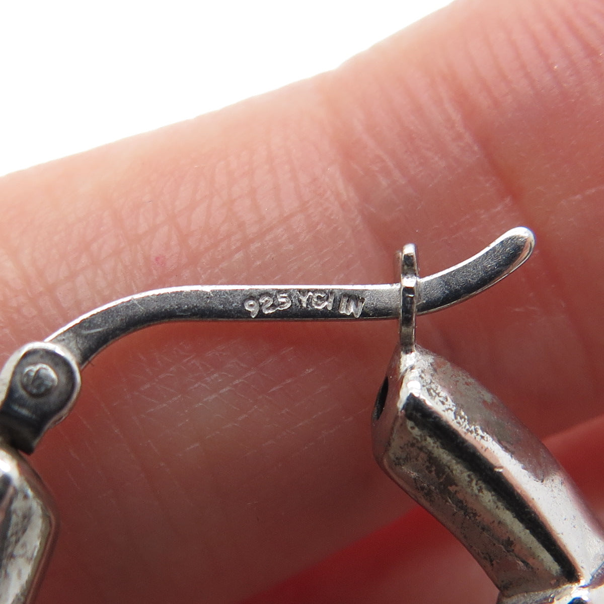 925 Sterling Silver Modernist Hoop Earrings