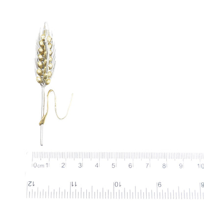 925 Sterling Silver 2-Tone Vintage Italy Ear of Wheat Miniature