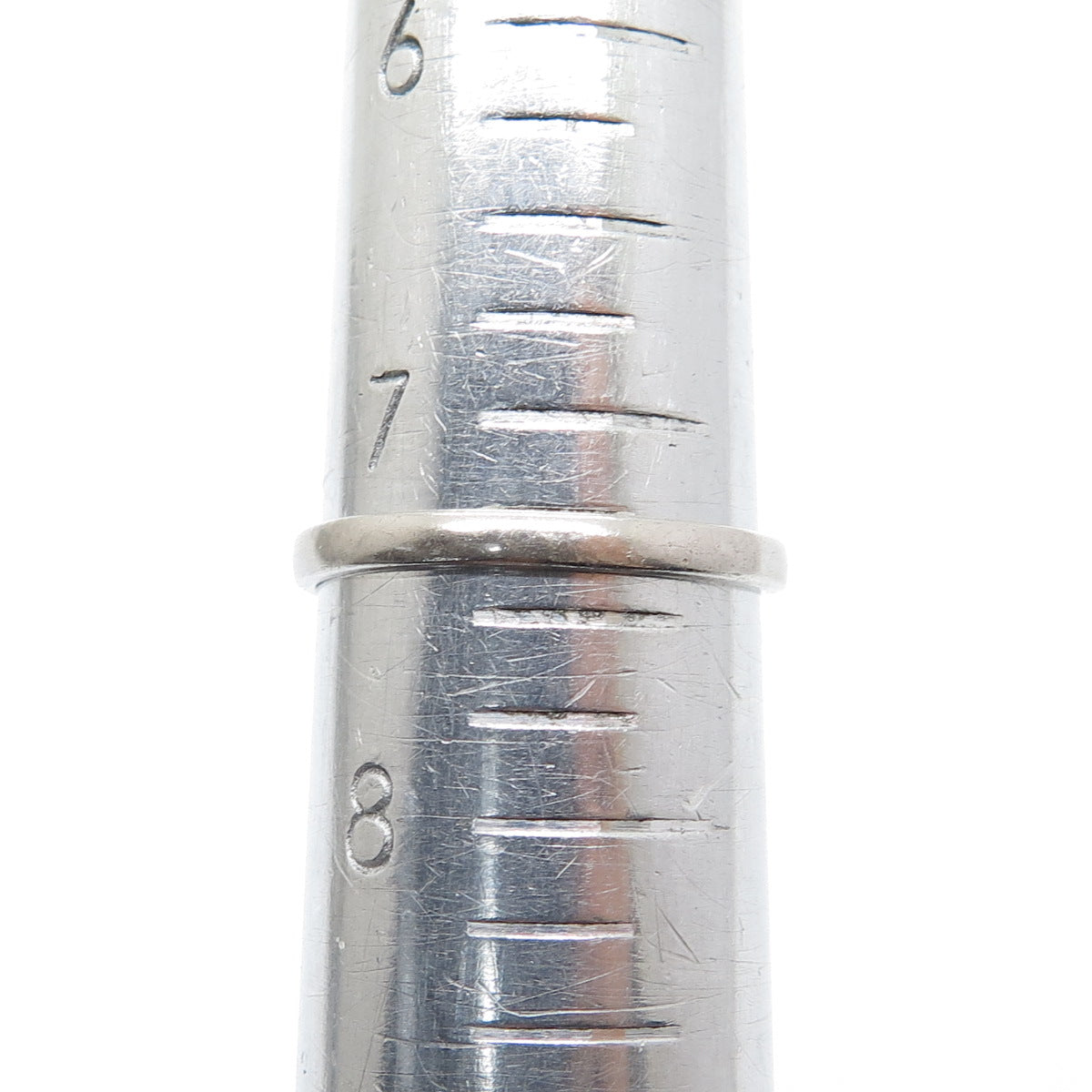 925 Sterling Silver Vintage Round-Cut C Z Engagement Ring Size 7.25