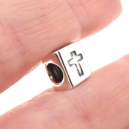 Pandora 925 Sterling Silver Cross Bible Slide Bead Charm