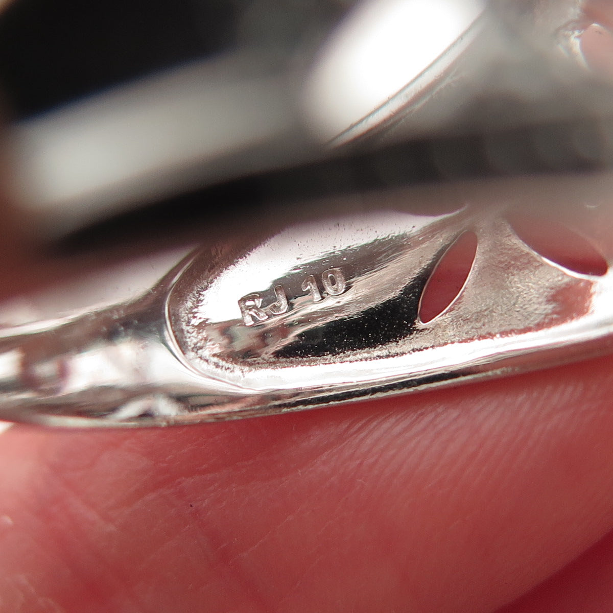 RJ GRAZIANO 925 Sterling Silver Real Round-Cut Diamond Floral Ring Size 10