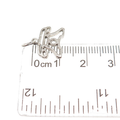 925 Sterling Silver Vintage Retro Phone Mini Charm Pendant