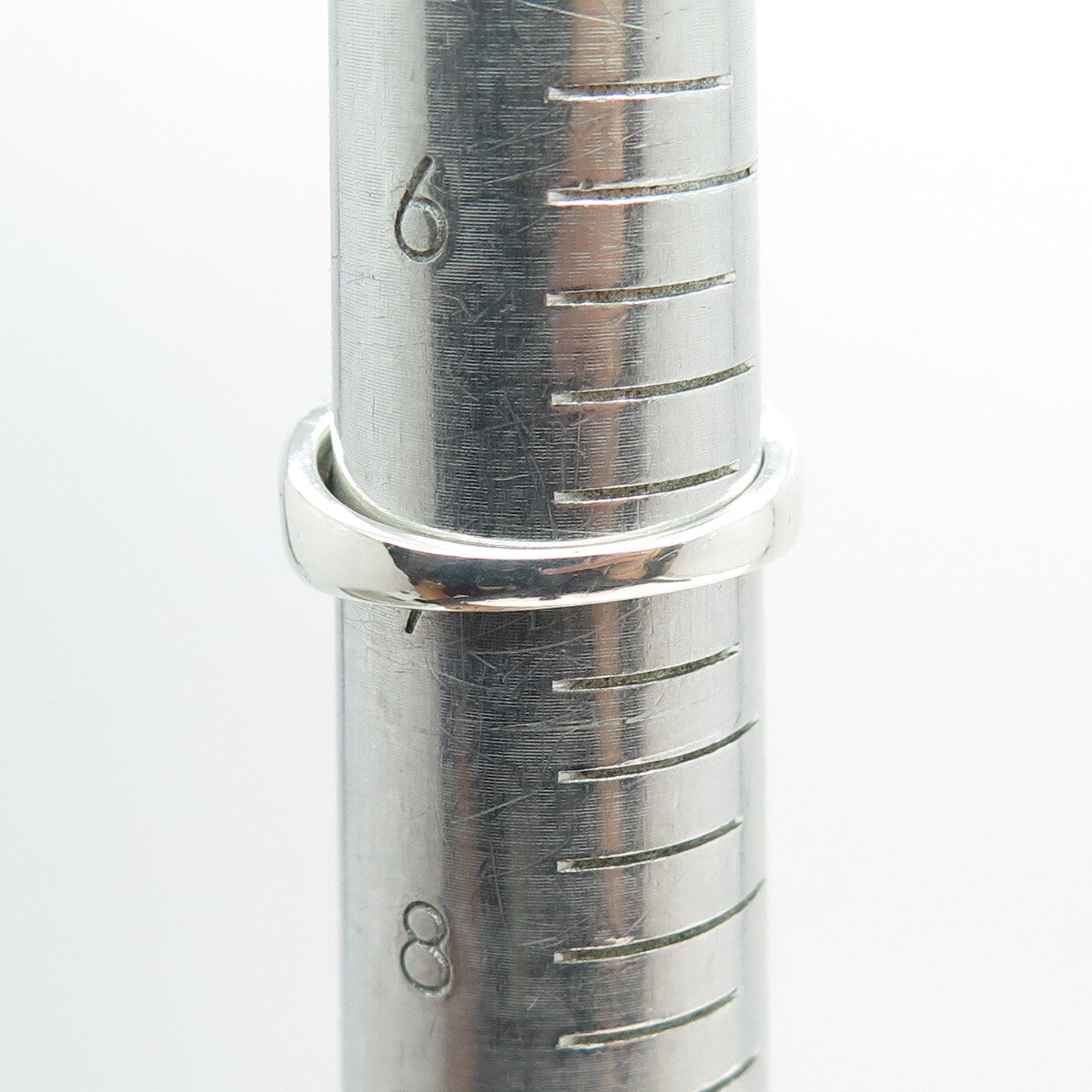 SUN 925 Sterling Silver Real Round-Cut Diamond Bypass Ring Size 7