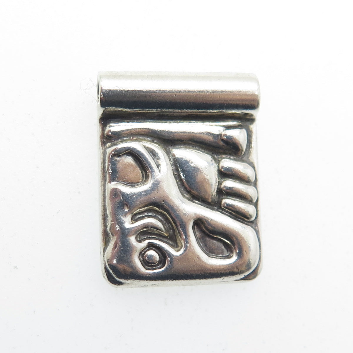 CASA DE ORO 925 Sterling Silver Vintage Modernist Slide Pendant