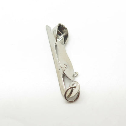 925 Sterling Silver Antique Art Deco Paye & Baker Figure Ice Skate Shoe Pendant