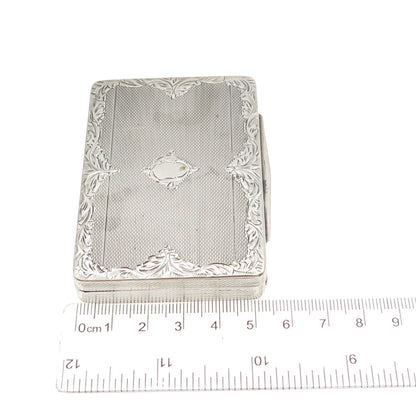 800 Silver Antique Art Deco Austria KTA Artisan Engraved Cigarette Case