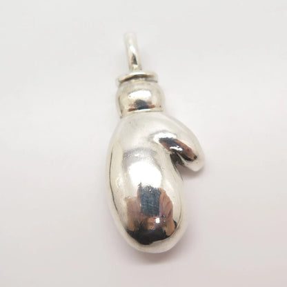 925 Sterling Silver Vintage Mitten Pendant