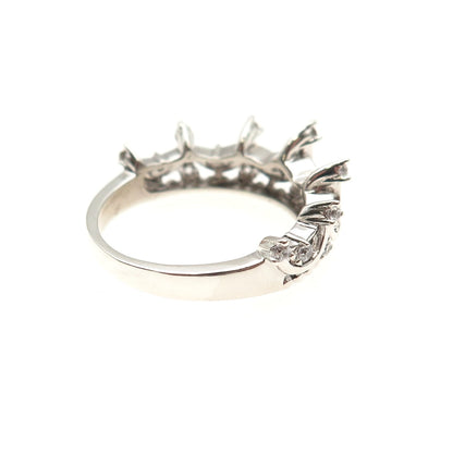 VANCARO 925 Sterling Silver Round-Cut C Z Tiara Ring Size 6.25