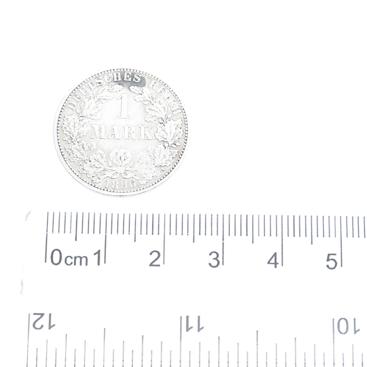 900 Silver Antique 1896 Germany Emperor William II 1 Mark Duetsches Reich Coin
