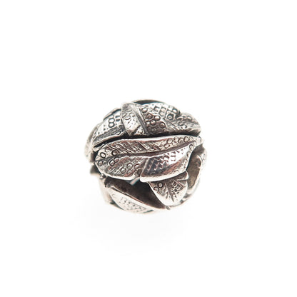 Trollbeads LAA 925 Sterling Silver Angel's Feathers Slide Bead Charm