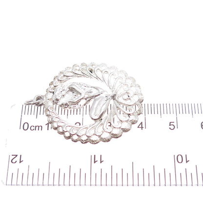 925 Sterling Silver Vintage Mermaid Ornate Charm Pendant