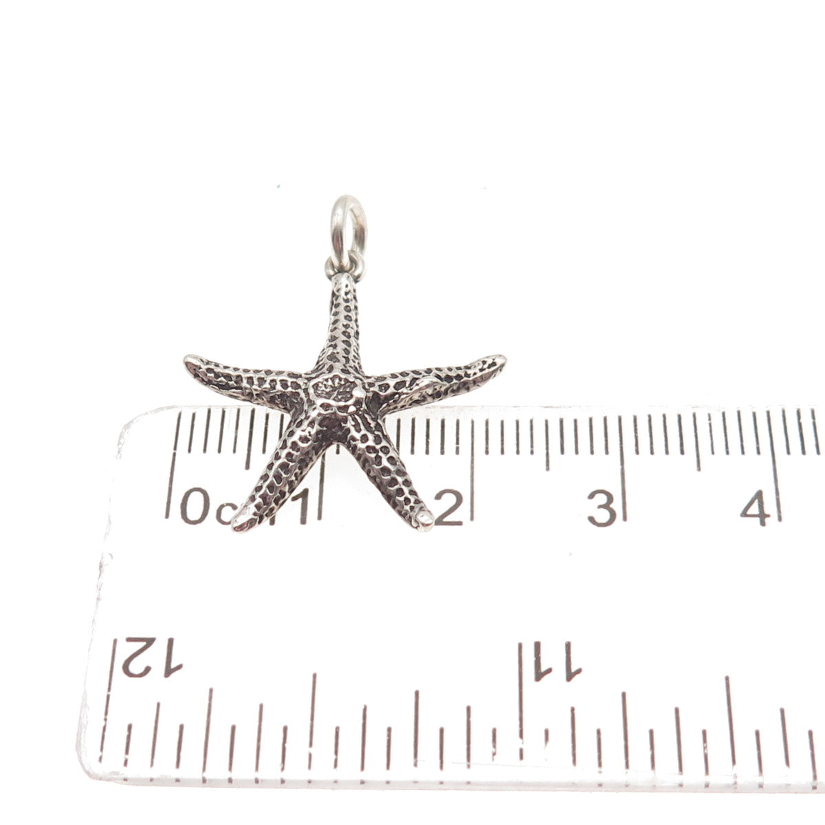 SUNWEST 925 Sterling Silver Vintage Starfish Oxidized Charm Pendant