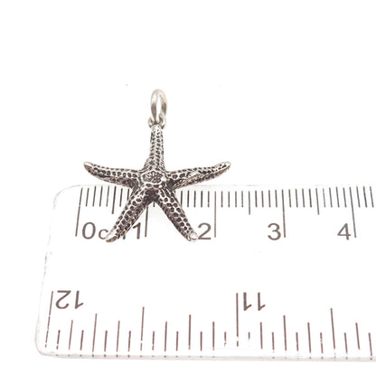 SUNWEST 925 Sterling Silver Vintage Starfish Oxidized Charm Pendant