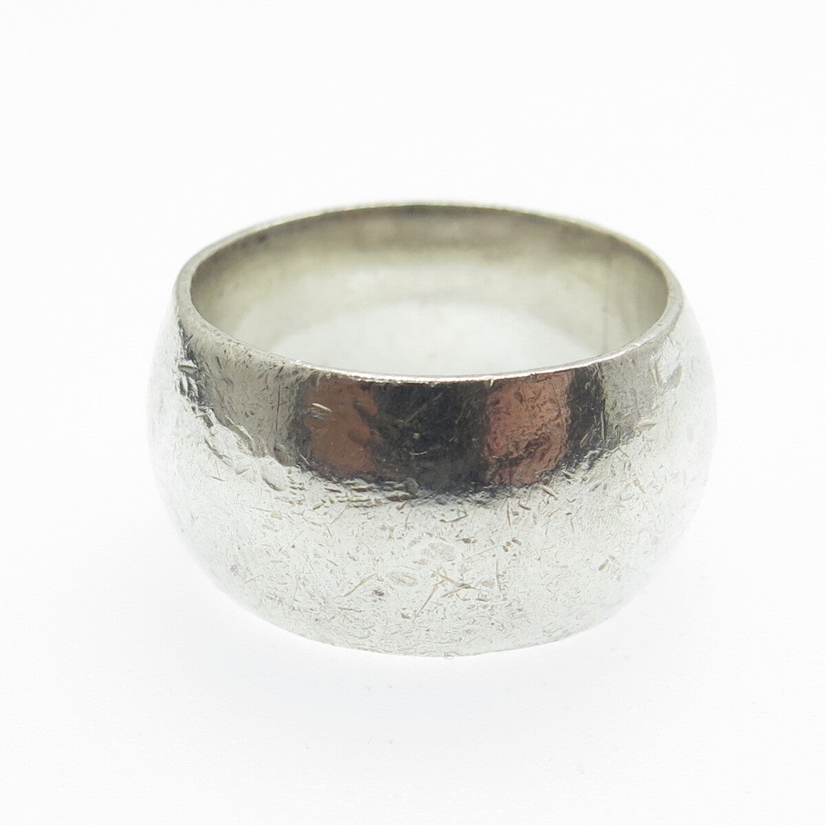 925 Sterling Silver Vintage Wide Band Ring Size 7.5