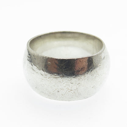 925 Sterling Silver Vintage Wide Band Ring Size 7.5