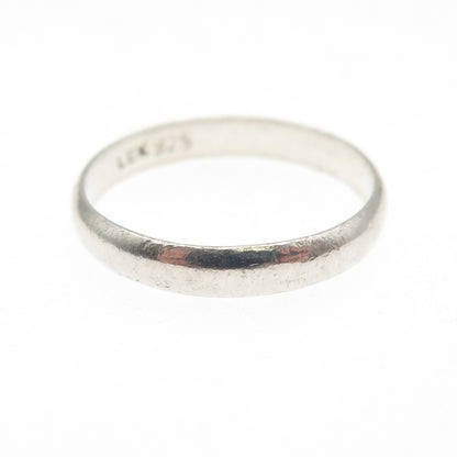 LEX 925 Sterling Silver Vintage Classic Wedding Band Ring Size 6