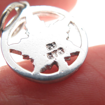 925 Sterling Silver Vintage Maple Leaf Minimalist Charm Pendant