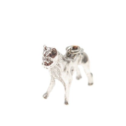 925 Sterling Silver Vintage Doberman 3D Mini Charm Pendant