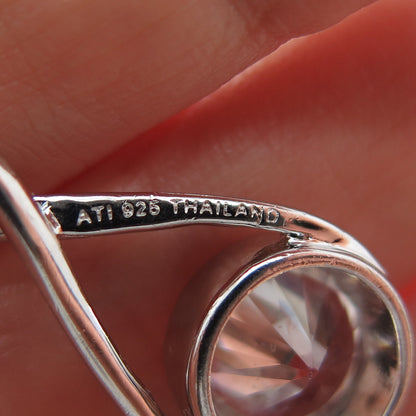 ATI ANNIKA WITT 925 Sterling Silver Round-Cut C Z Infinity Charm Pendant