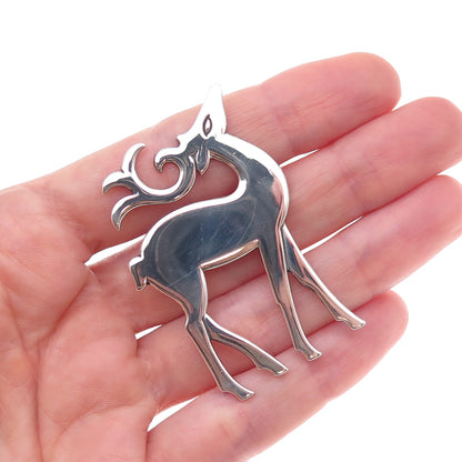 James Avery 925 Sterling Silver Vintage Reindeer Pin Brooch
