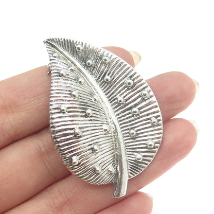 FLETCHER 925 Sterling Silver Vintage Leaf Pin Brooch