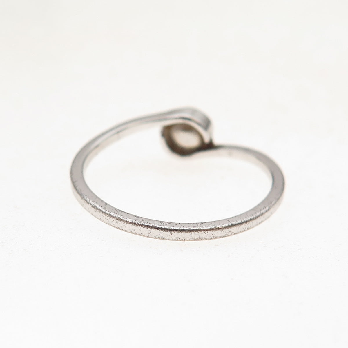 Avon 925 Sterling Silver Vintage Real Pearl Bypass Ring Size 7.25