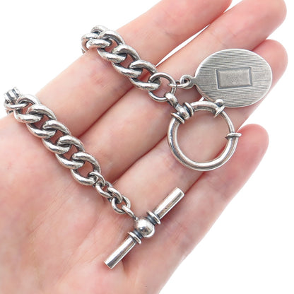 RALPH LAUREN 925 Sterling Silver Vintage Pocket Watch Fob Chain 16"