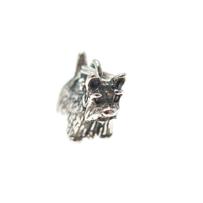 JEZLAINE Sterling Silver Vintage Scottish Terrier Dog Minimalist Charm Pendant