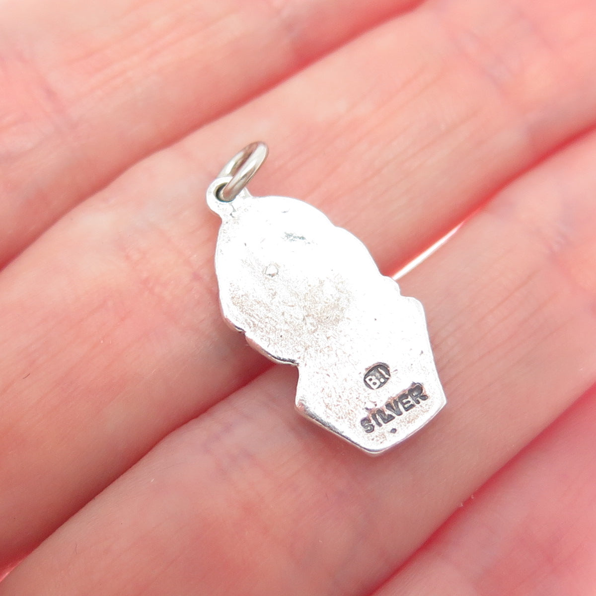 925 Sterling Silver Vintage William Shakespeare Minimalist Charm Pendant