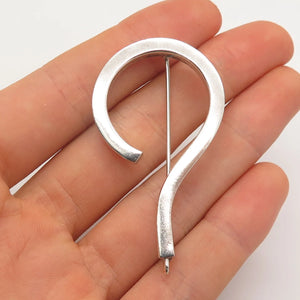 925 Sterling Silver Vintage Mexico Question Mark Pin Brooch