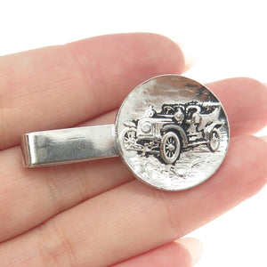 925 Sterling Silver Antique Art Deco Retro Car Tie Clip