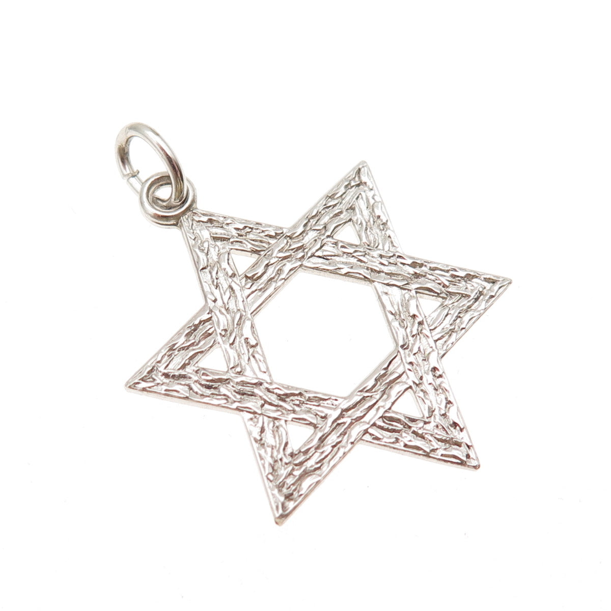 925 Sterling Silver Vintage Star of David Charm Pendant