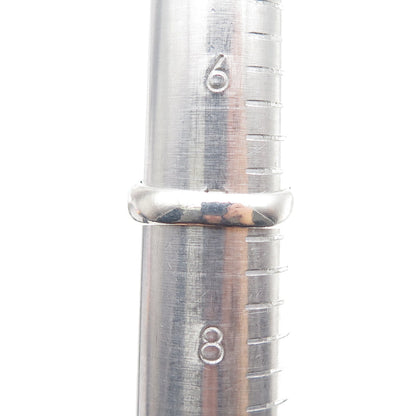 925 Sterling Silver Vintage Woven Oxidized Ring Size 7.25