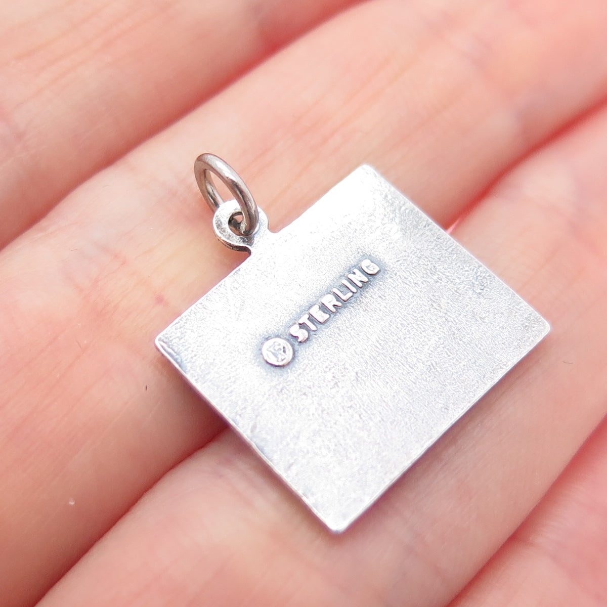 FRENCH & FRANKLIN Sterling Silver Vintage Wyoming Oxidized Minimalist Pendant