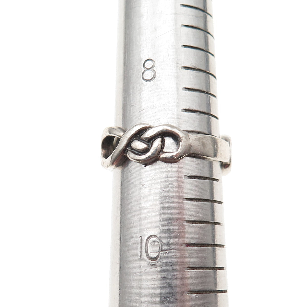 925 Sterling Silver Vintage Infinity Oxidized Band Ring Size 9