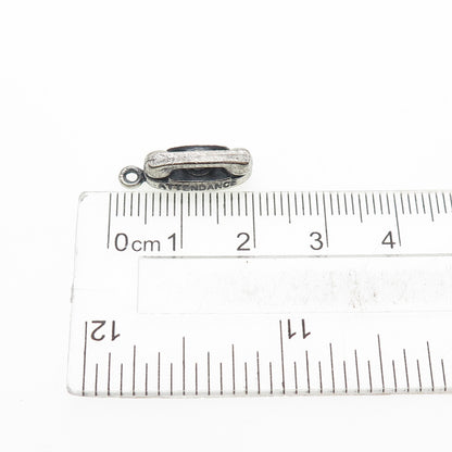 BALFOUR Sterling Vintage Princess Attendance Rotary Phone Oxidized Mini Pendant
