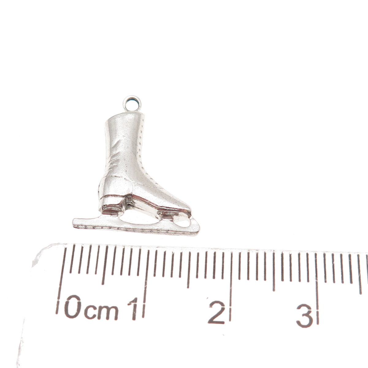 925 Sterling Silver Vintage Ice Skating Shoe Mini Charm Pendant