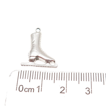 925 Sterling Silver Vintage Ice Skating Shoe Mini Charm Pendant