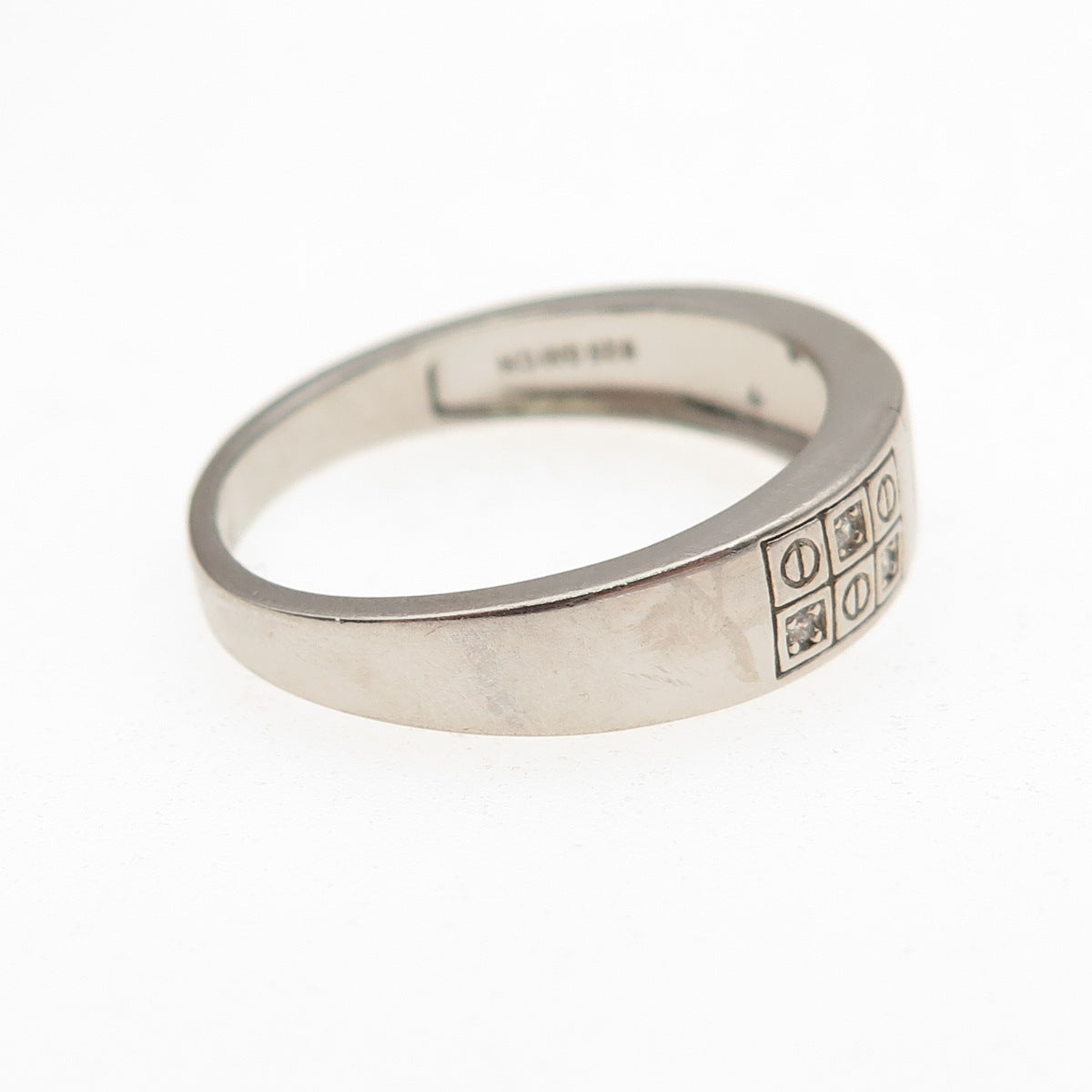 925 Sterling Silver Round-Cut C Z Ring Size 10.25