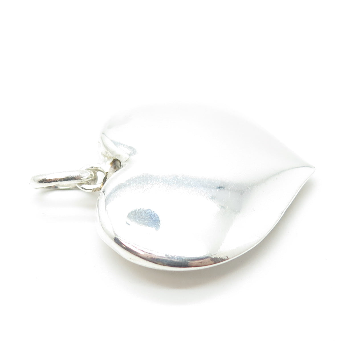 925 Sterling Silver Vintage Puffy Heart Pendant